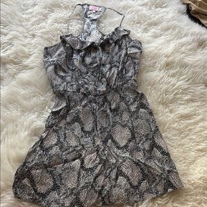 Parker Snakeskin Print Dress